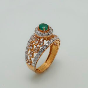 Zircon and Emerald Ring