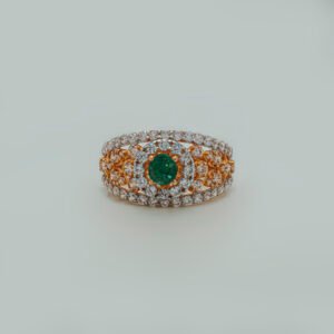 Zircon and Emerald Ring