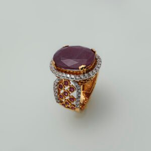 Ruby Ring with zircons