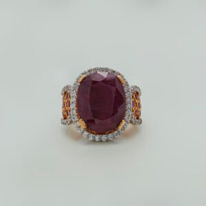 Ruby Ring with zircons