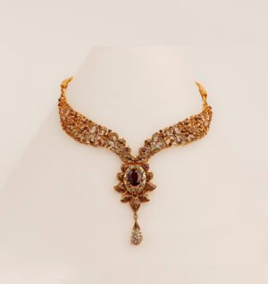 Regal 21K Gold Bridal Necklace