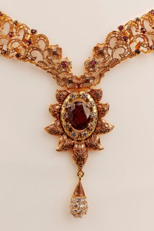 Regal 21K Gold Bridal Necklace