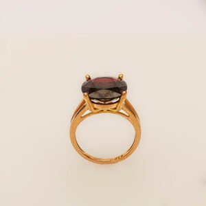 Crimson Crown – 21k Gold Solitaire with Odisha Garnet