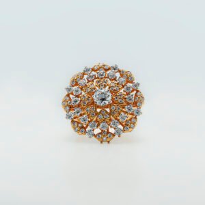 Floral-Inspired Zircon Cluster Ring