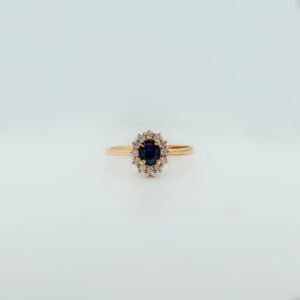 Sapphires and zircons ring
