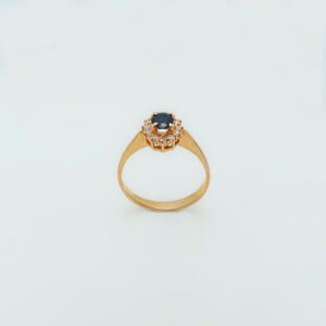 Sapphires and zircons ring