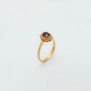 Sapphires and zircons ring