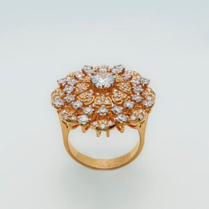Floral-Inspired Zircon Cluster Ring