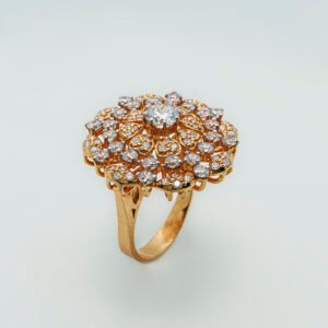 Floral-Inspired Zircon Cluster Ring