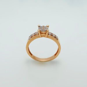 Cluster zircon ring