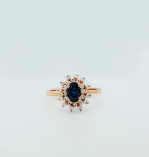 Sapphire Blossom Ring in 21K Gold
