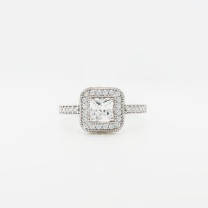 Radiant Zircon Sparkle Ring in 21K Gold