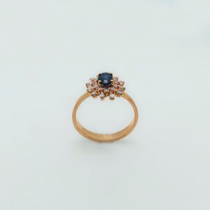 Sapphire Blossom Ring in 21K Gold