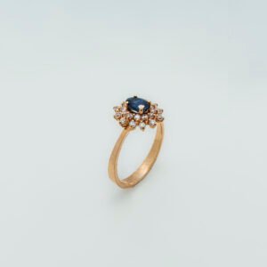 Sapphire Blossom Ring in 21K Gold