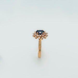 Sapphire Blossom Ring in 21K Gold