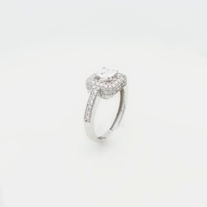 Radiant Zircon Sparkle Ring in 21K Gold