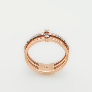 18K Gold Multi-Band Diamond Ring