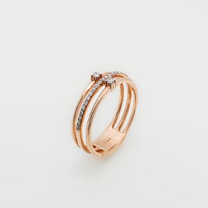 18K Gold Multi-Band Diamond Ring