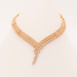 21k Gold Zircon Necklace