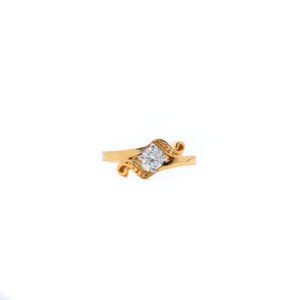 21k Gold Solitaire Diamond Ring