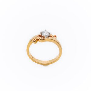 21k Gold Solitaire Diamond Ring