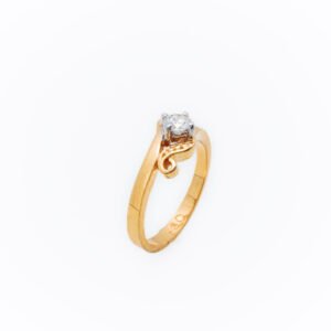 21k Gold Solitaire Diamond Ring