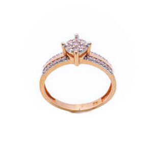 21k Gold Zircon Cluster Ring