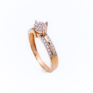 21k Gold Zircon Cluster Ring