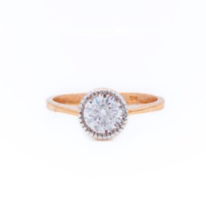 21k Gold Single Zircon Ring