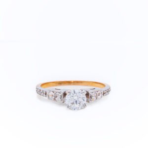 21k Gold Zircon Center Ring
